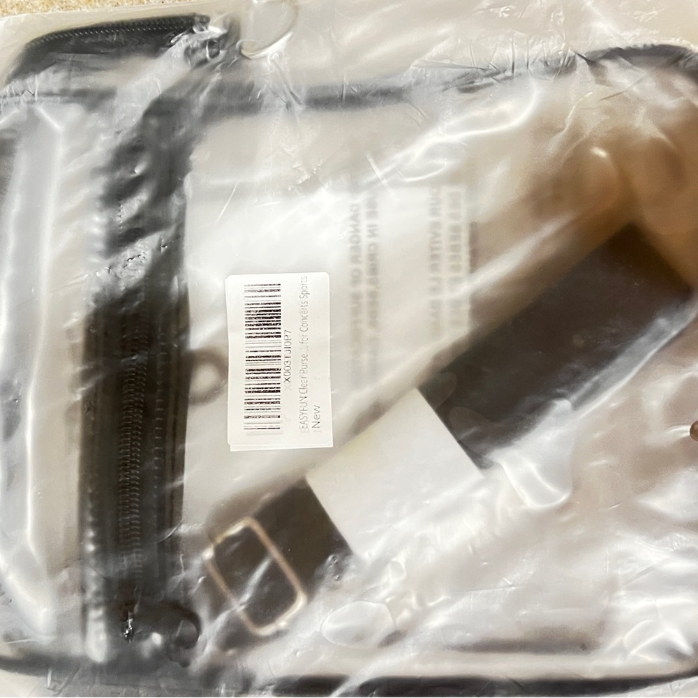 ”STADIUM APPROVED” CLEAR Crossbody Bag/Purse w/Black Trim & Pocket. 🚩NEW - Picture 5 of 10